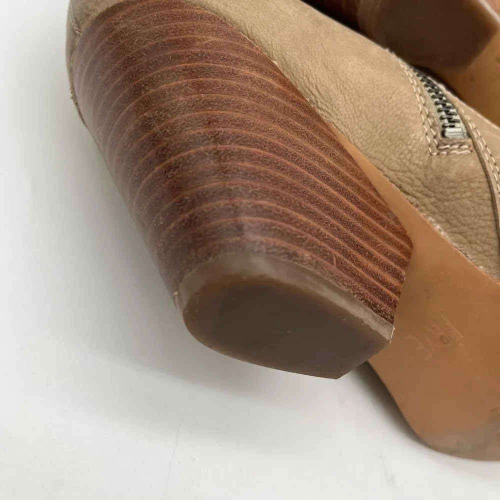 Frye Renia Leather Ankle Boots in Ash Size 10